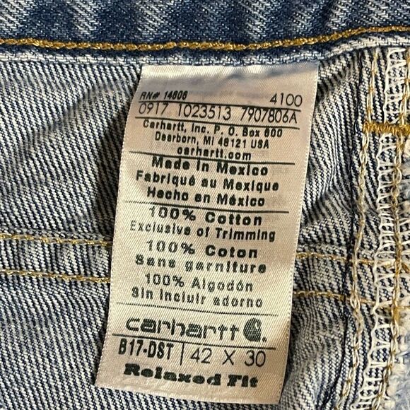 Carhartt Relaxed Fit Work Pants Men's 42x30 Jeans - Picture 9 of 11